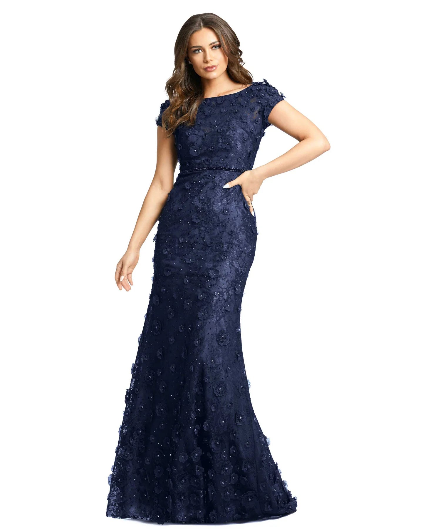 Exclusive Deals Online Mac Duggal - 67711 Bateau Floral Sheath Dress