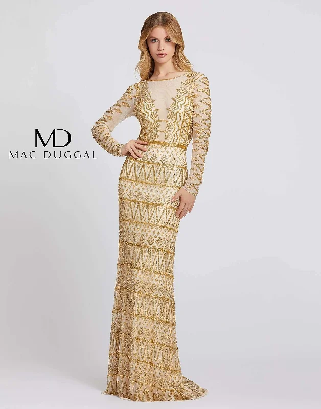 Inspired By You, Designed For You Mac Duggal 4724 Long Sleeve Formal Evening Dress