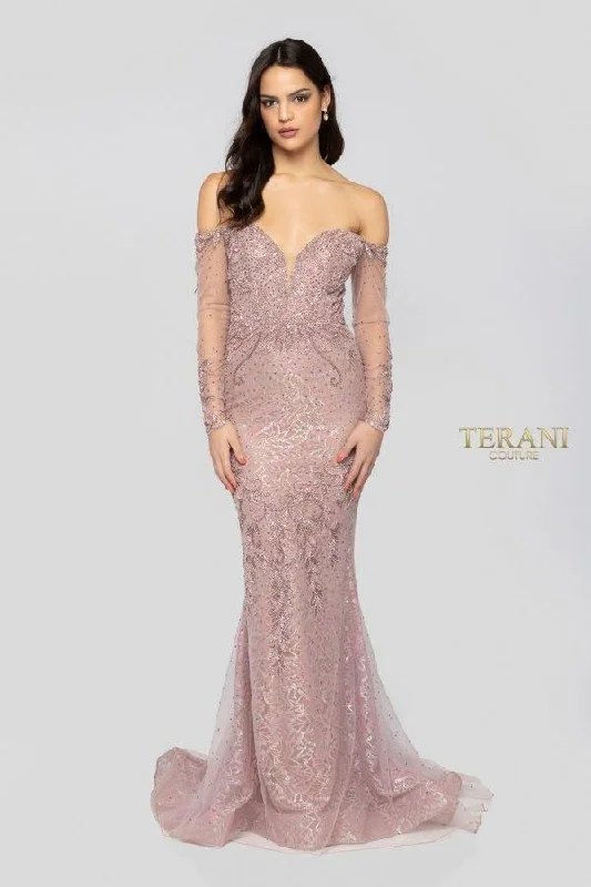 Ride The Style Wave Terani Couture 1913GL9587 Sexy Long Prom Dress