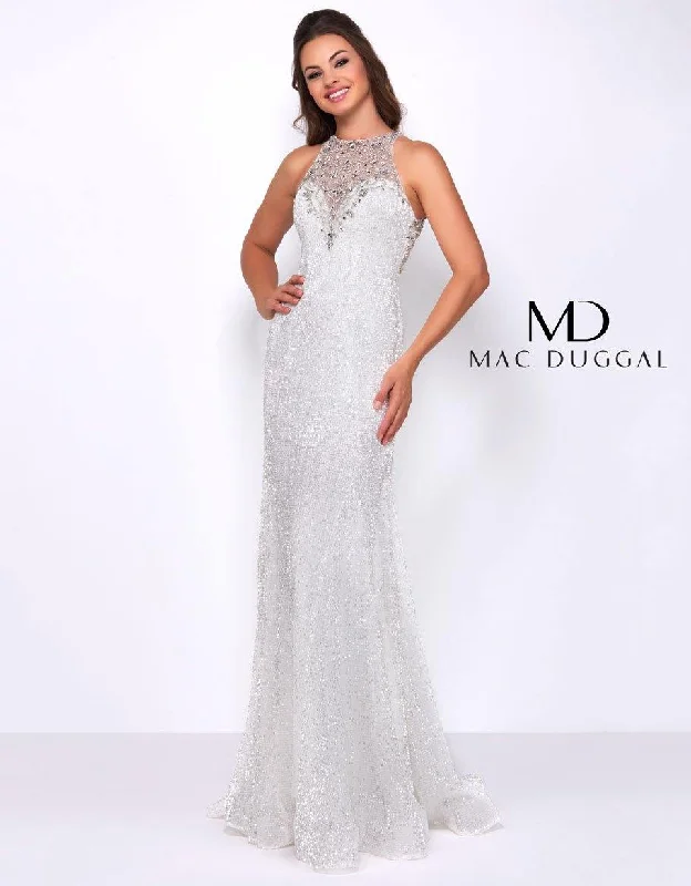 Forward Trendsetter Mac Duggal 77571 Prom Long Halter Trumpet Dress