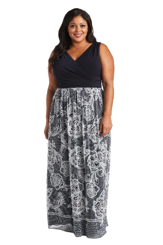 Chic Styles R&M Richards 7225W Long Formal Plus Size Maxi Dress