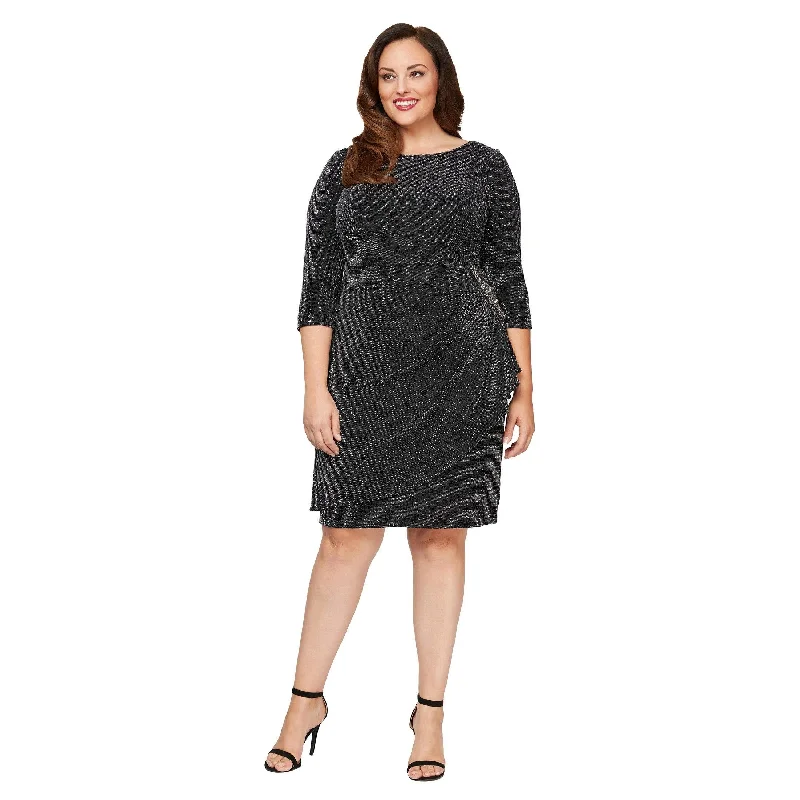 Sophisticated Street Style Offers Alex Evenings AE8427510 Plus Size Short Beaded Dress