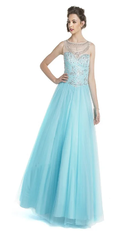 Additional Time-Limited Offers Trevi Collection - Embellished Illusion Bateau Evening Gown