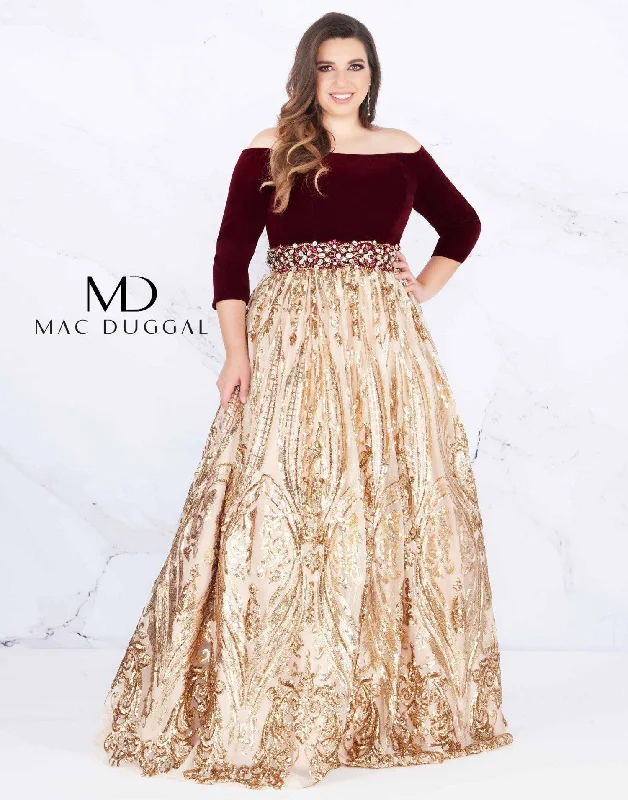 Best Deals Of The Season Mac Duggal 66831 Fabulouss Plus Size Long Dress