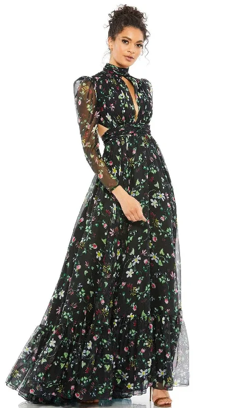 Hurry Before It'S Gone Mac Duggal Evening - 67942D High Neck Floral Evening Dress