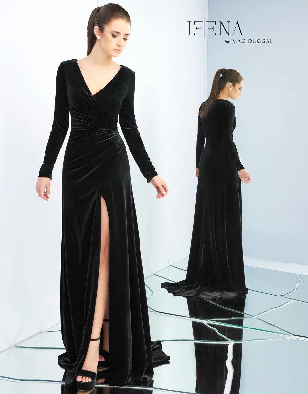 Additional Time-Limited Offers Mac Duggal 26007 Long Sleeve Formal Velvet Dress