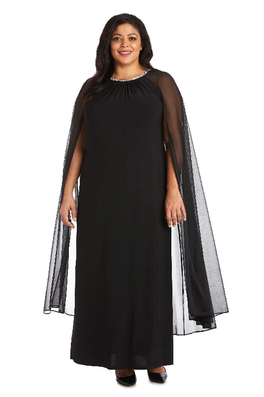 Special Offers R&M Richards 2487W Plus Size Long Formal Cape Gown Sale