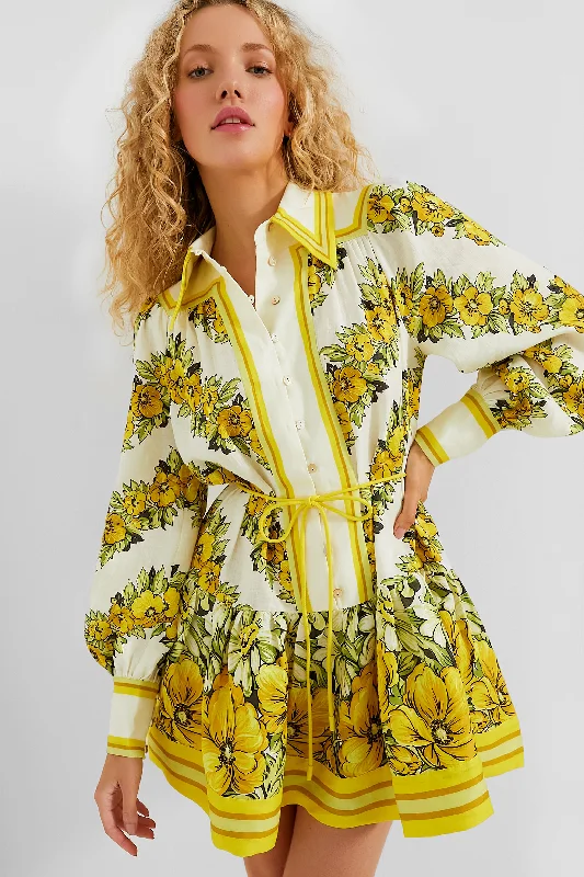 Limited Time Flash Sale Yellow Gisela Mini Dress