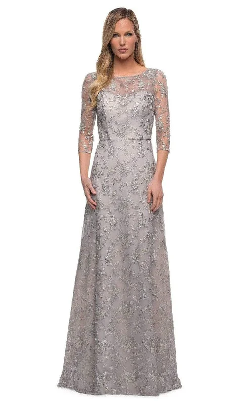 Limited Time La Femme - 29153 Embroidered Floral A-line Mother of the Groom Gown