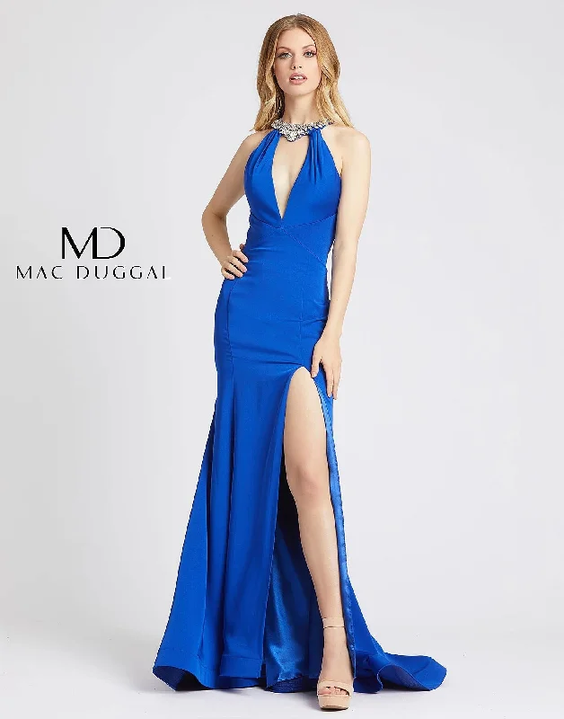 Unbeatable Prices Mac Duggal 66465 Prom Long Formal Halter Dress