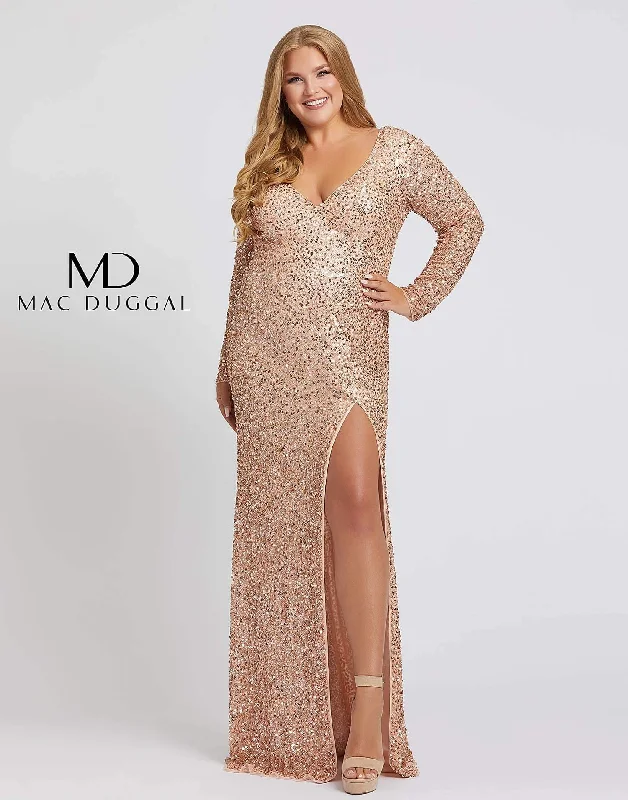 Statement Fashion Offers Mac Duggal Long Plus Size Prom Dress Sale