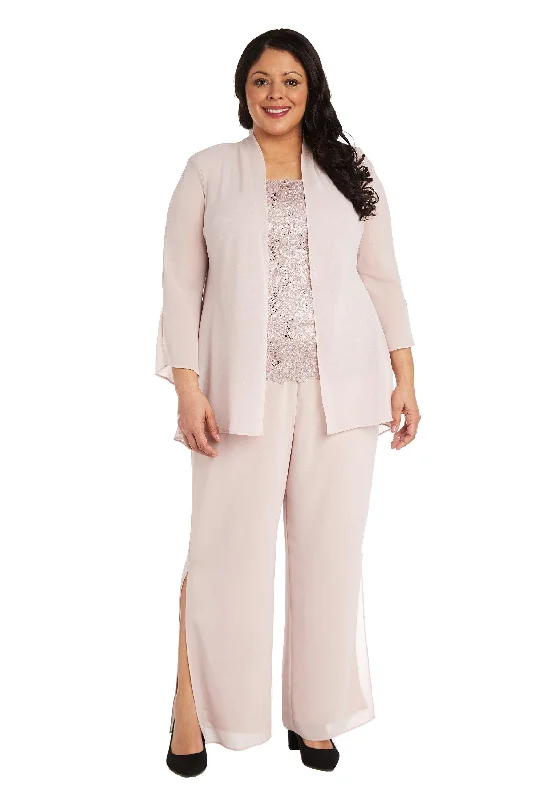 Holiday Glam R&M Richards 7506W Plus Size Formal Duster Pant Suit