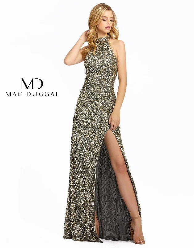 Discover Now Mac Duggal 4112 Prom Long Halter Evening Dress Sale