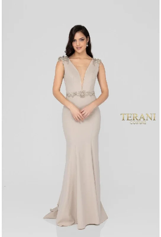 Trendy Pulse Terani Couture 1911E9601 Sleeveless Long Prom Dress