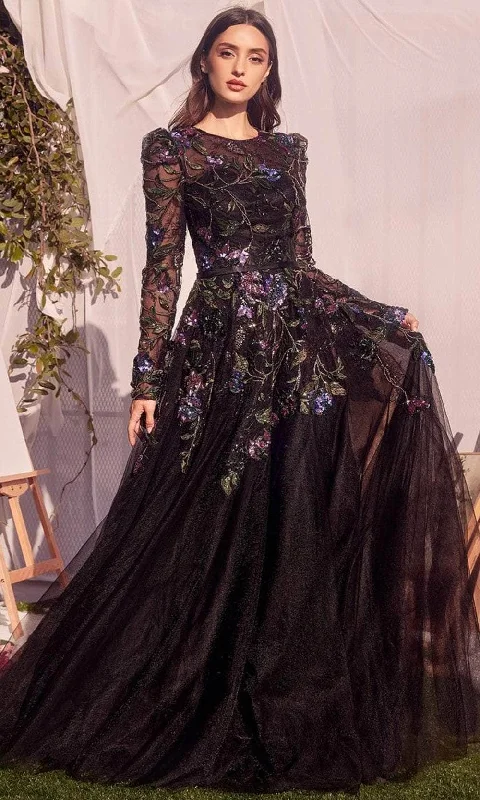 Latest Fashion Andrea and Leo MA107 - Floral Sequin Long Gown