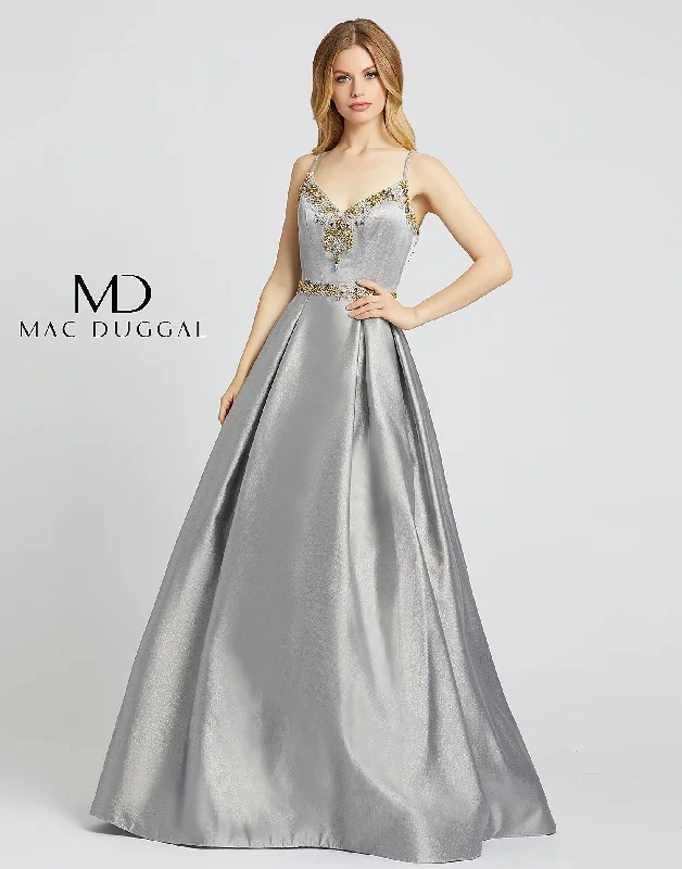 Absurdly Cheap Sale Mac Duggal 40890 Prom Long Spaghetti Strap Ball Gown