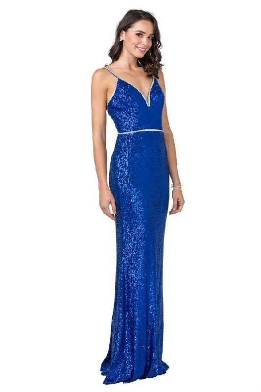 Chic And Trendy Prom Formal Spaghetti Straps Evening Long Gown