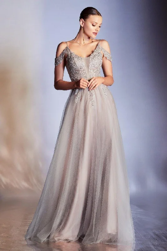 Laid-Back Fashion Offers Cinderella Divine S407 Prom Long Layered Tulle Dress