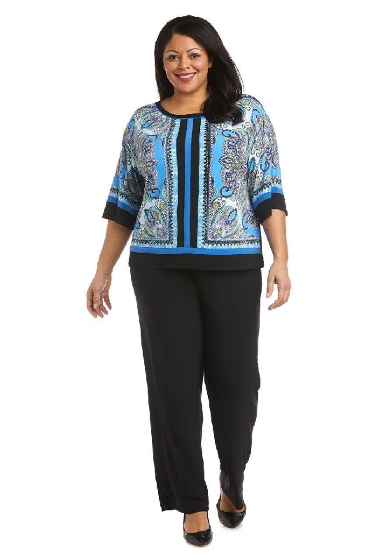 Hurry Before It'S Gone R&M Richards 7834W Plus Size Two Piece Pant Set