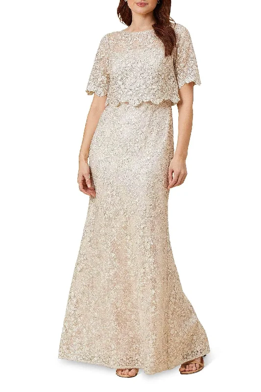 Flash Sale, Don'T Miss Adrianna Papell AP1E210399 P - Floral Lace A-Line Formal Gown