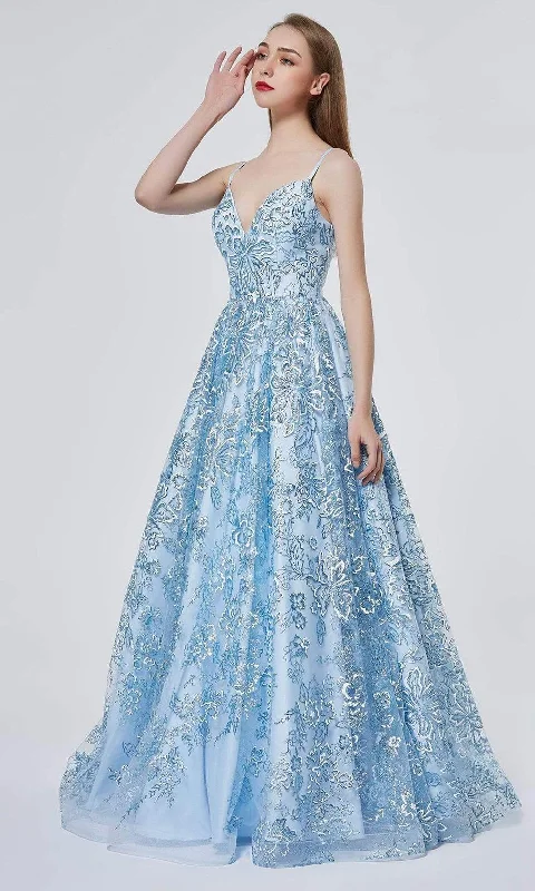 Sustainable Fashion Extravaganza J'Adore Dresses - J19016 Floral Glittered A-line Dress