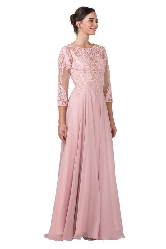 Seasonal Picks Long Formal Mother of the Bride Chiffon Dress