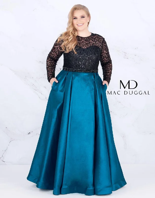 Don't Miss Out Mac Duggal 77473 Fabulouss Long Plus Size Ball Gown