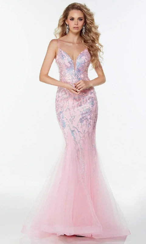 Hot Items Alyce Paris - 61086 Floral Sequin Gown