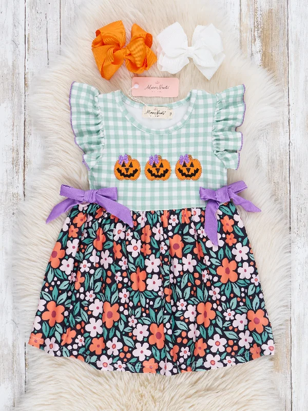 Everyday Elegance Sale Jack-o-Lantern Florals Ruffle Dress