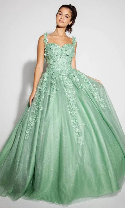 Limited-Time Offer Eureka Fashion EK1004 - 3D Floral Lace Embellished Sweetheart Ballgown