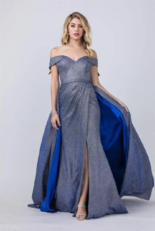 Flash Sale Starts Long Formal Off Shoulder Glitter Knit Prom Dress