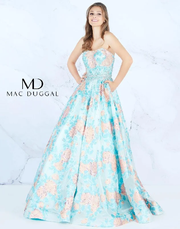 Discover Now Mac Duggal 66885 Prom Long Strapless Ball Gown