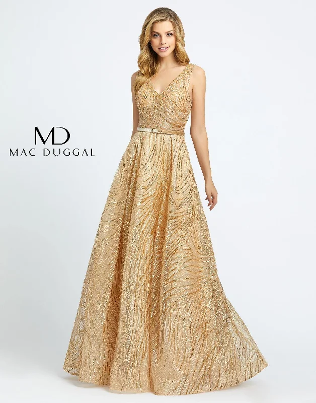 Crazy Discounts, Hurry Up Mac Duggal 20114 Prom Long Sleeveless Ball Gown