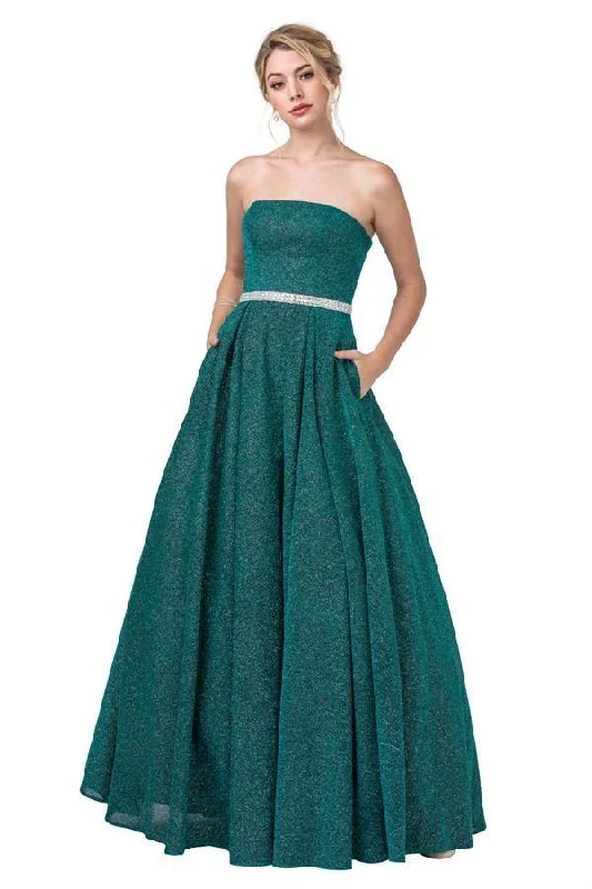 You'Ll Love Us Because Long Prom Strapless Formal Evening Ball Gown