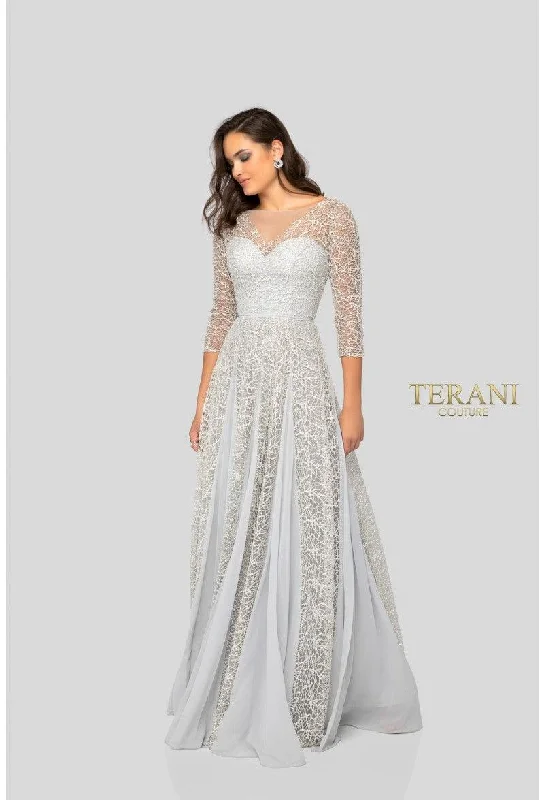 Huge Discounts This Week Terani Couture 1911M9297 Formal Long Sleeve Dress