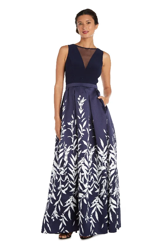 Mega Sale Morgan & Co 12961 Long Printed Skirt Formal Dress