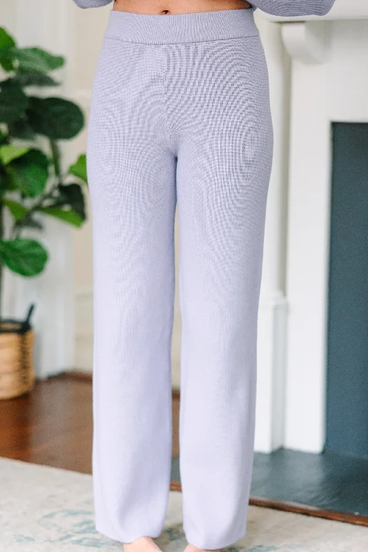 Fashion Forward, Function First Just An Act Pale Blue Knit Pants