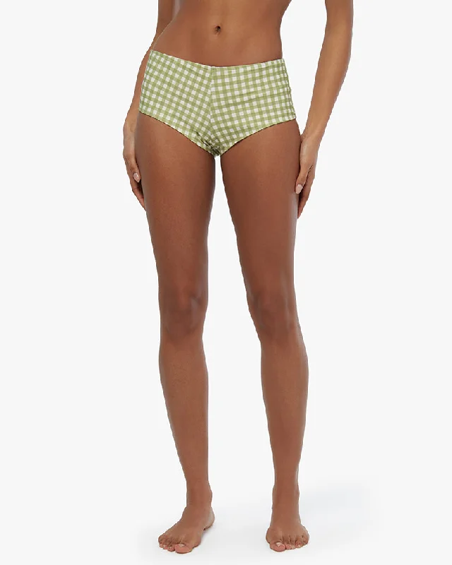 Flash Sale, Don'T Miss Low Rise Gingham Swim Short