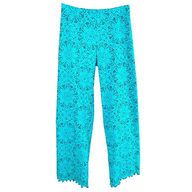 Break Fashion Norms Blue Curacao Mara Jacquard Knit Energy Pant