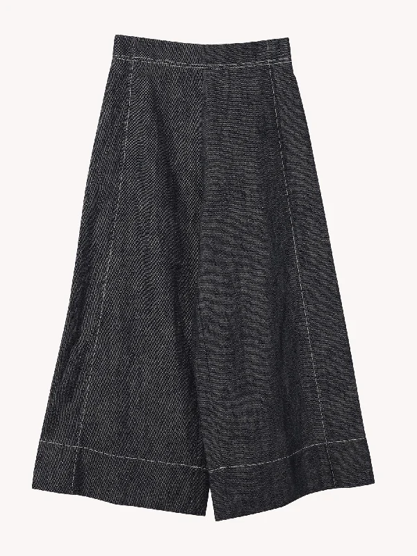 Romantic Chic Deals WIDE LEG INDIGO PANTS