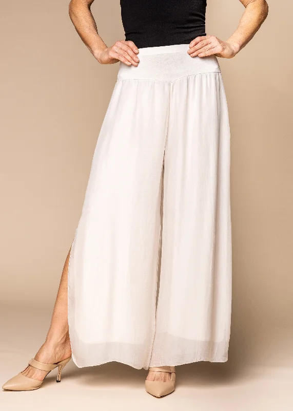 Modish Fashion Discounts Gia Silk Pants in Latte