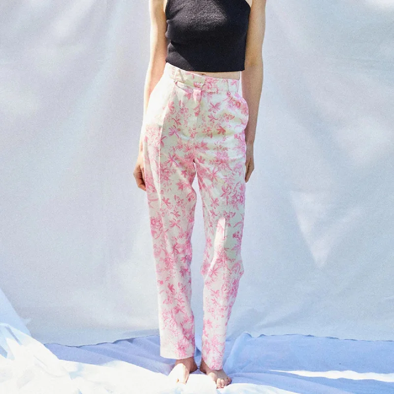 Trendy Threads Pirandello Trouser (Pink Toile De Jouy Print)