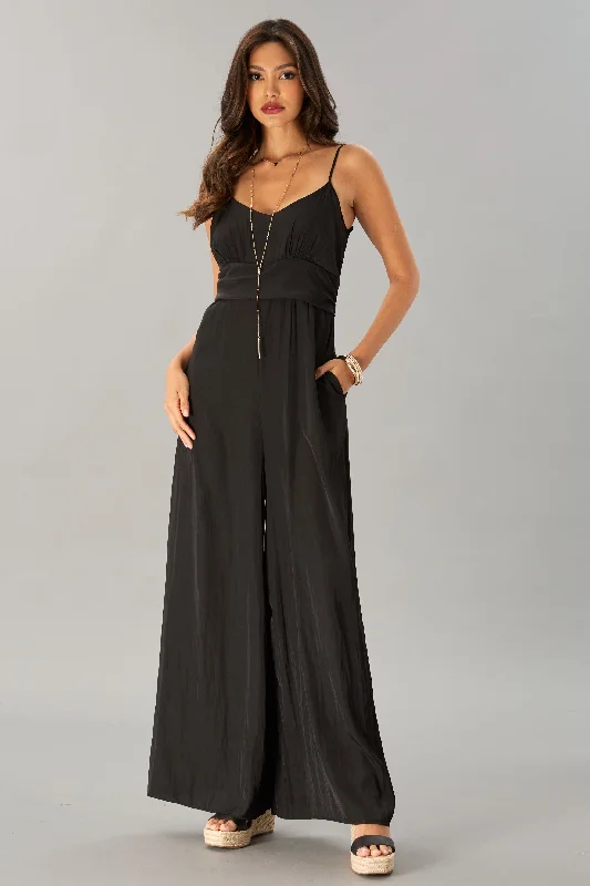 Trendy Fashion Sale D-Satin Fitted Jumpsuit