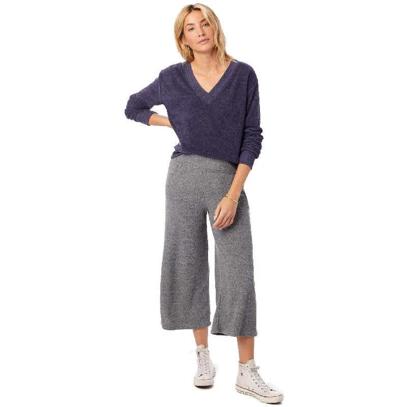 Fast Fashion Favorites Eco-Toweling Cropped Culottes (Grey)