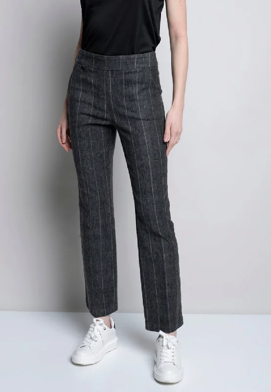 Final Sale Plaid Bengaline Straight-Leg Full-Length Pants