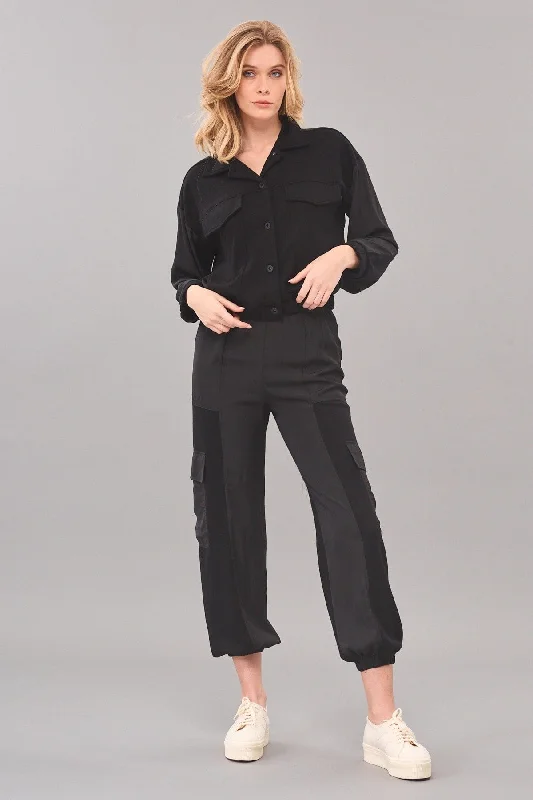 Feminine Luxe Style Sale D-Satin / Ponte Cargo Jogger