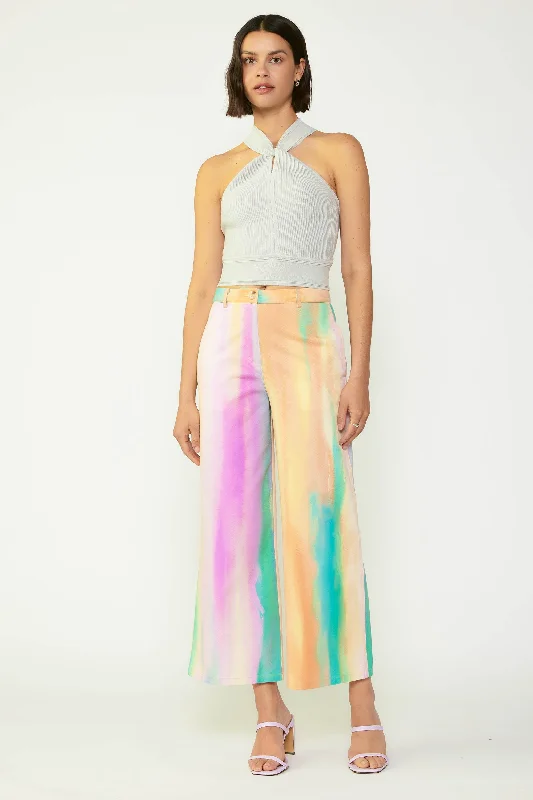 Chic Style Discounts Rainbow Painterly Wide Leg Pants