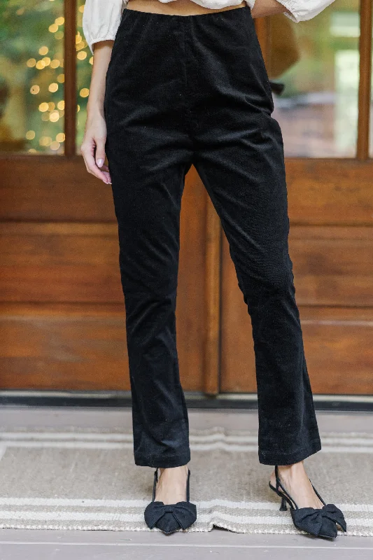 Laid-Back Fashion Offers On Your Way Black Corduroy Pants