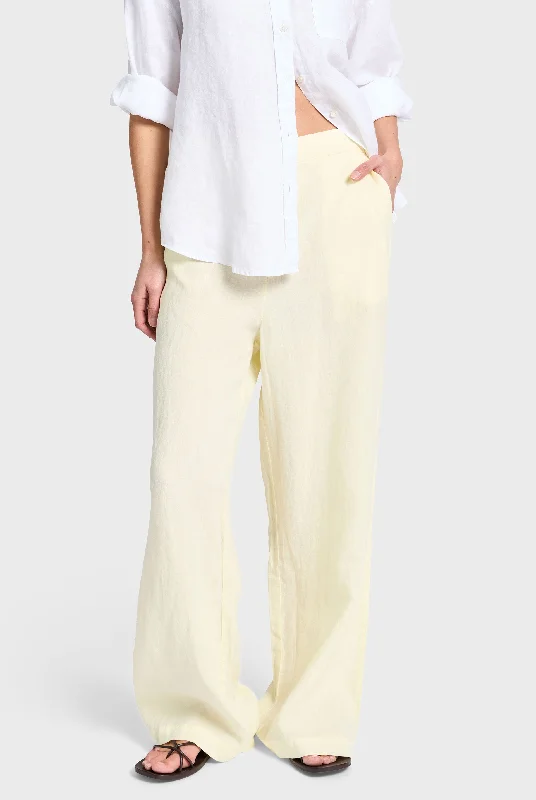 Chic And Edgy Linen Relaxed Trouser