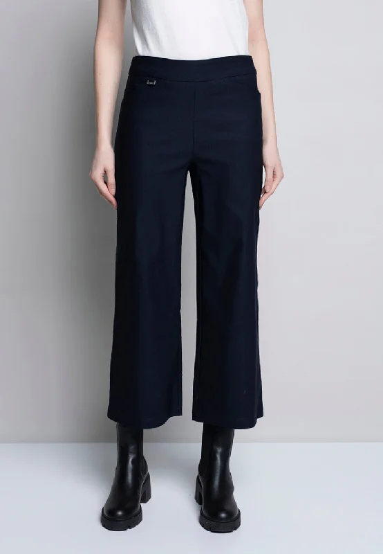 Casual Yet Chic Sales Piping Detailed Wide-Leg Cropped Pants